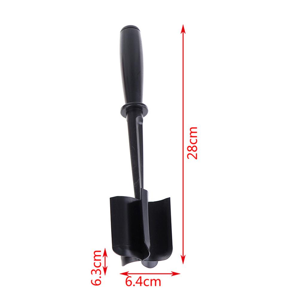 ABS Plastic Meat Chopper Kitchen Utensil 5 Curve Blades for Cooking Baking Black