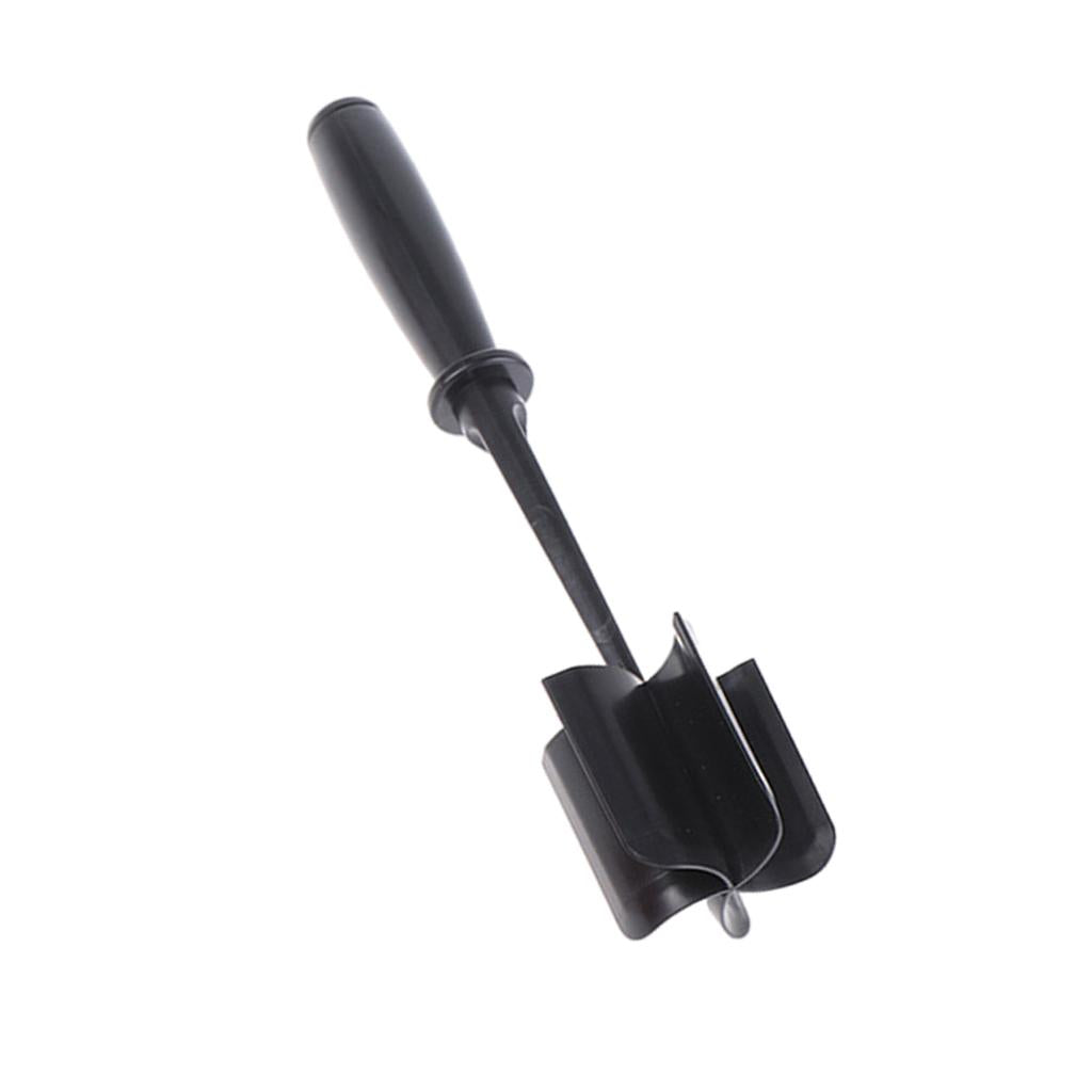 ABS Plastic Meat Chopper Kitchen Utensil 5 Curve Blades for Cooking Baking Black
