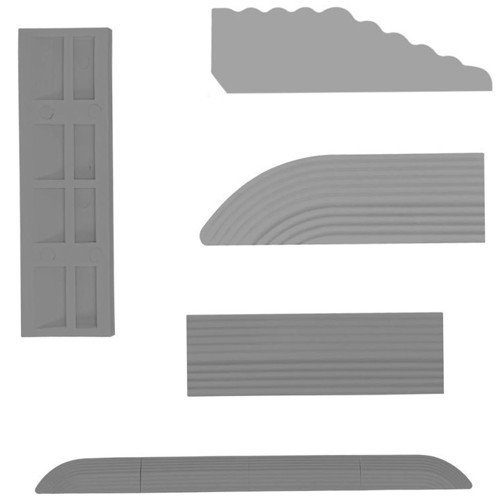 4x Threshold Bars Step Ramp for Robot Vacuum Cleaner Gray