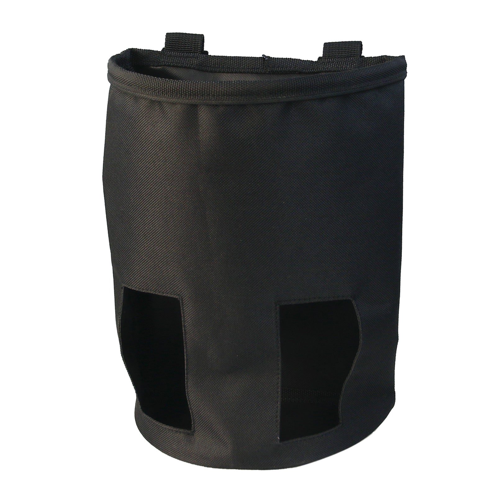 Rabbit Hay Feeder Bag Hay Bag Hanging Pouch Feeder 2 Holes for Guinea Pig black