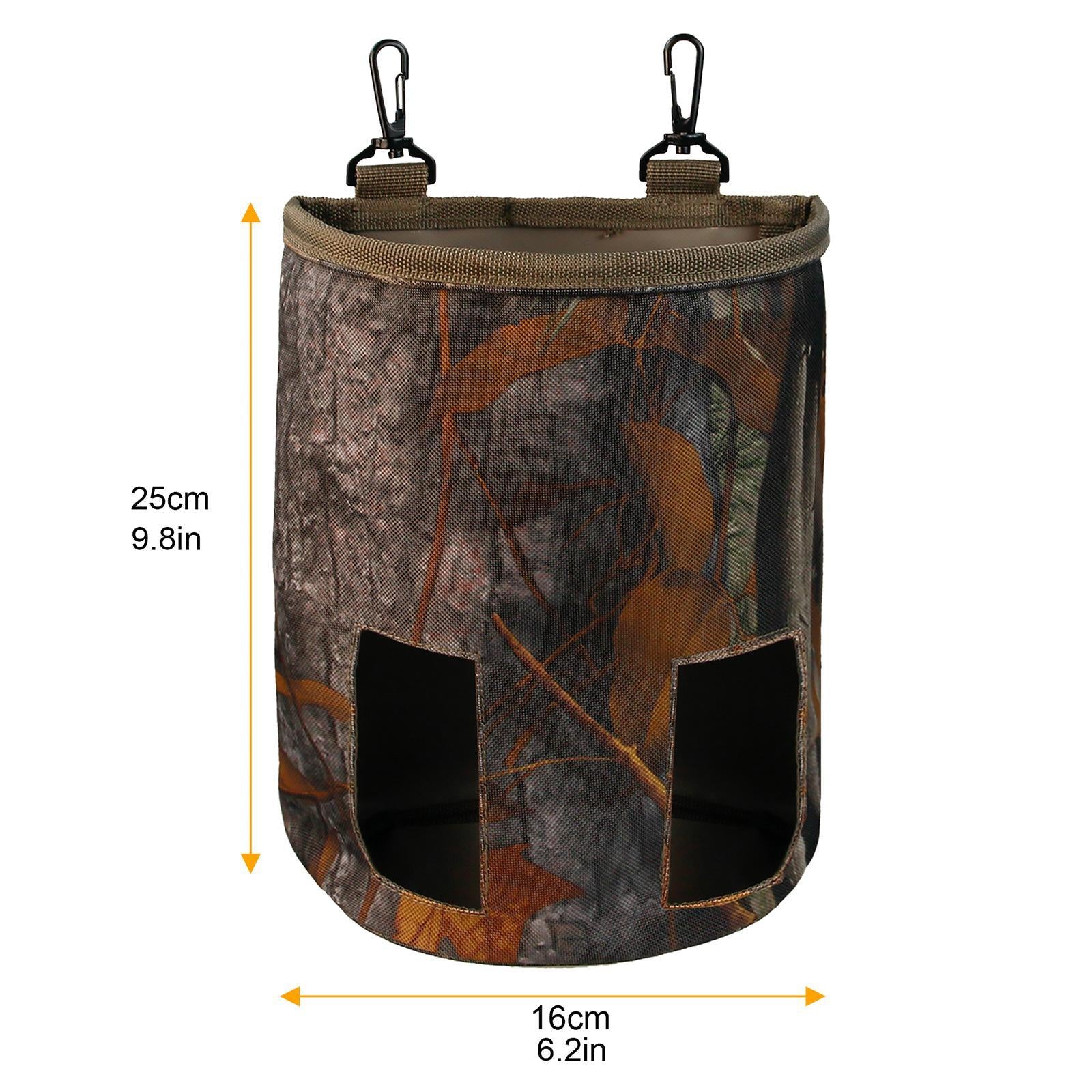 Rabbit Hay Feeder Bag Hay Bag Hanging Pouch Feeder 2 Holes for Guinea Pig leaf camouflage