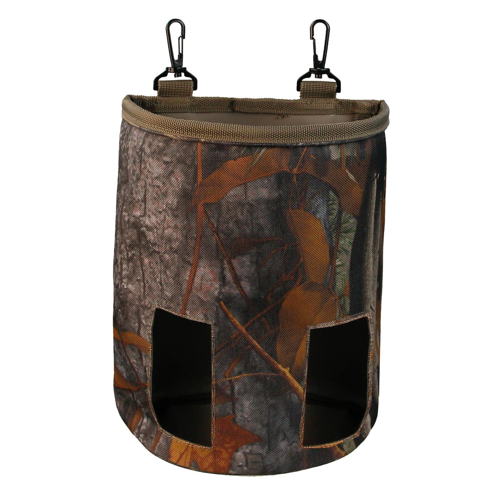 Rabbit Hay Feeder Bag Hay Bag Hanging Pouch Feeder 2 Holes for Guinea Pig leaf camouflage