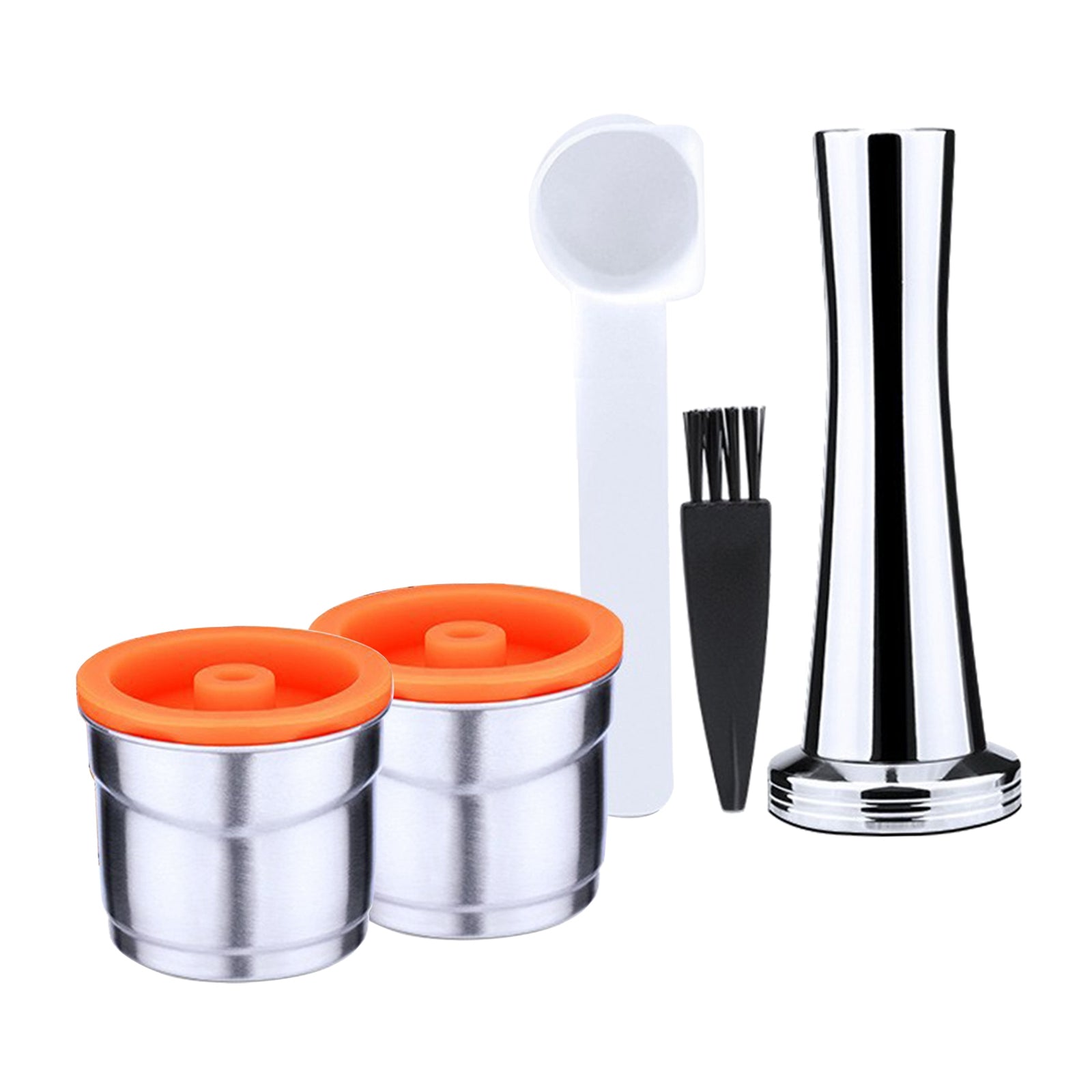 Reusable Coffee Pod Filter with Spoon and Brush for Illy Coffee Machine Package B