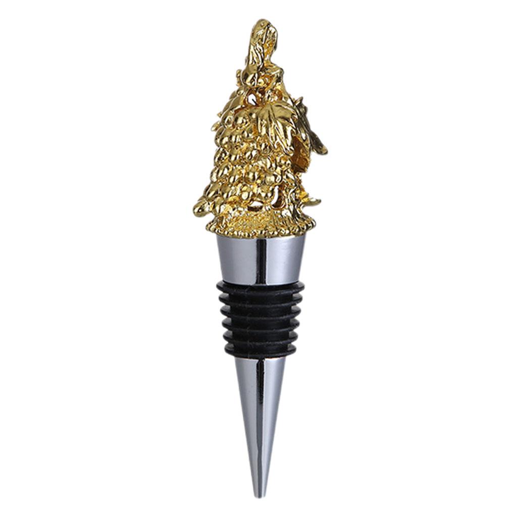 Animal Wine Bottle Stopper Decor for Bar Beverage Bottle Champagne Bottle Grape Stopper Gold