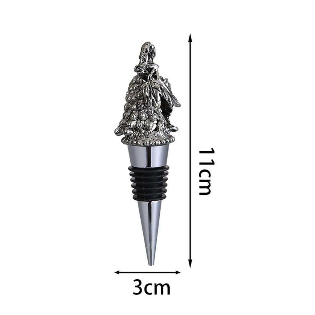 Animal Wine Bottle Stopper Decor for Bar Beverage Bottle Champagne Bottle Grape Stopper Silver
