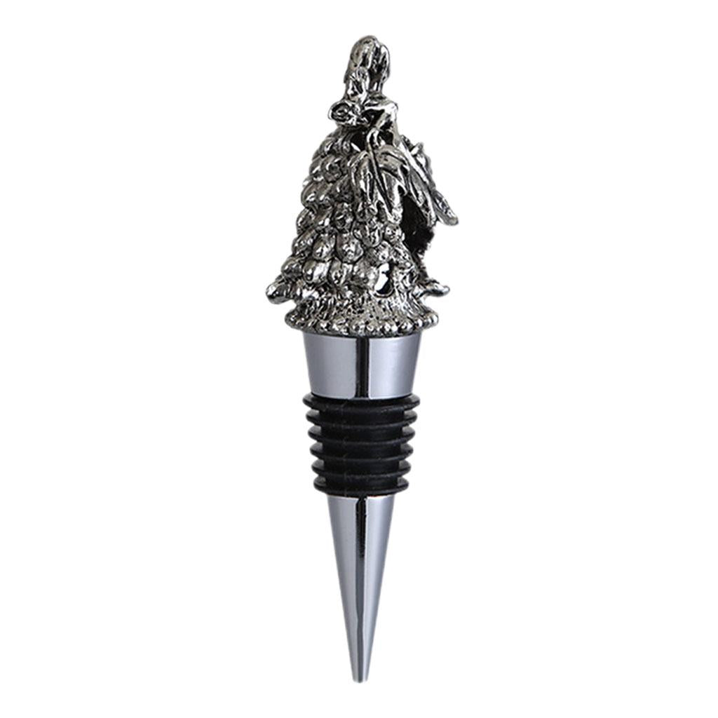 Animal Wine Bottle Stopper Decor for Bar Beverage Bottle Champagne Bottle Grape Stopper Silver