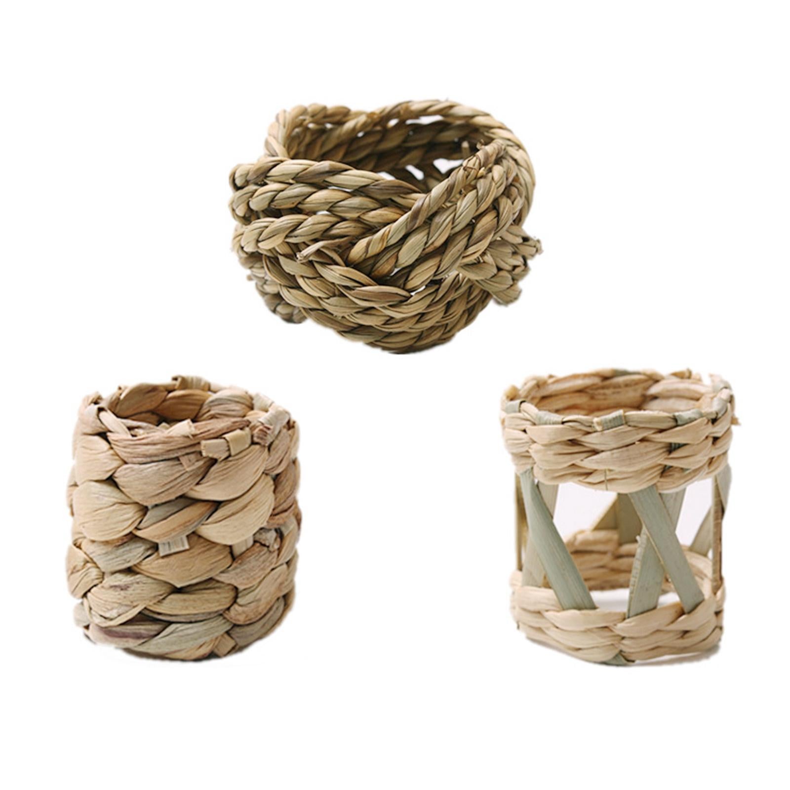 6x Handmade Napkin Rings Napkin Holder for Gathering Kitchen Dinner Table 5.4x5cm