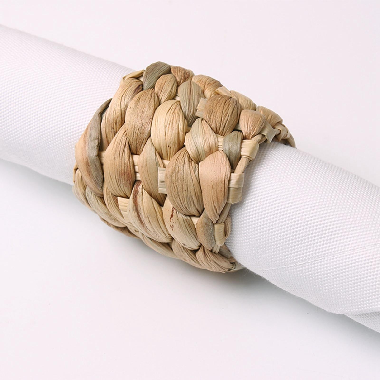 6x Handmade Napkin Rings Napkin Holder for Gathering Kitchen Dinner Table 5.4x5cm
