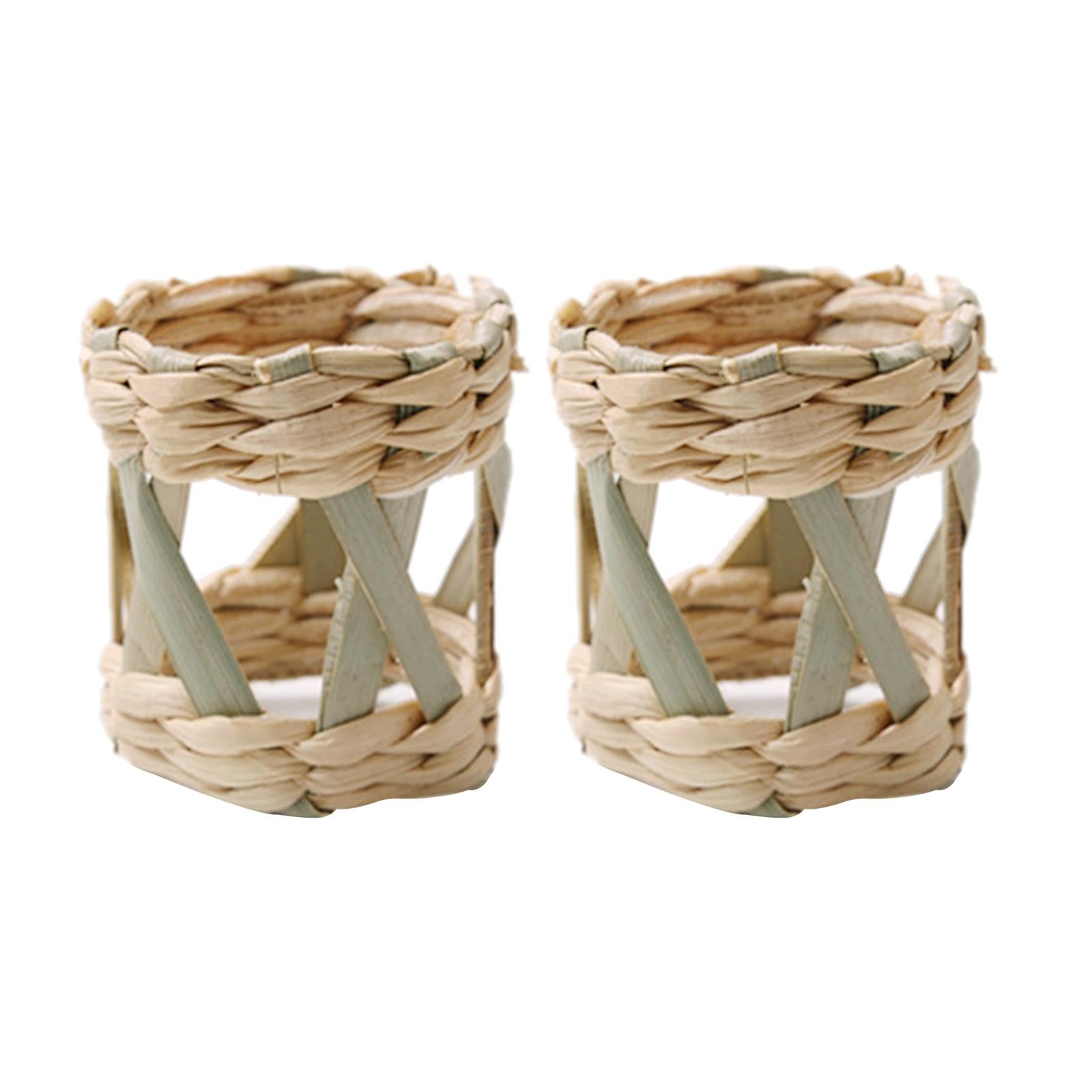 6x Handmade Napkin Rings Napkin Holder for Gathering Kitchen Dinner Table 4.6x5cm