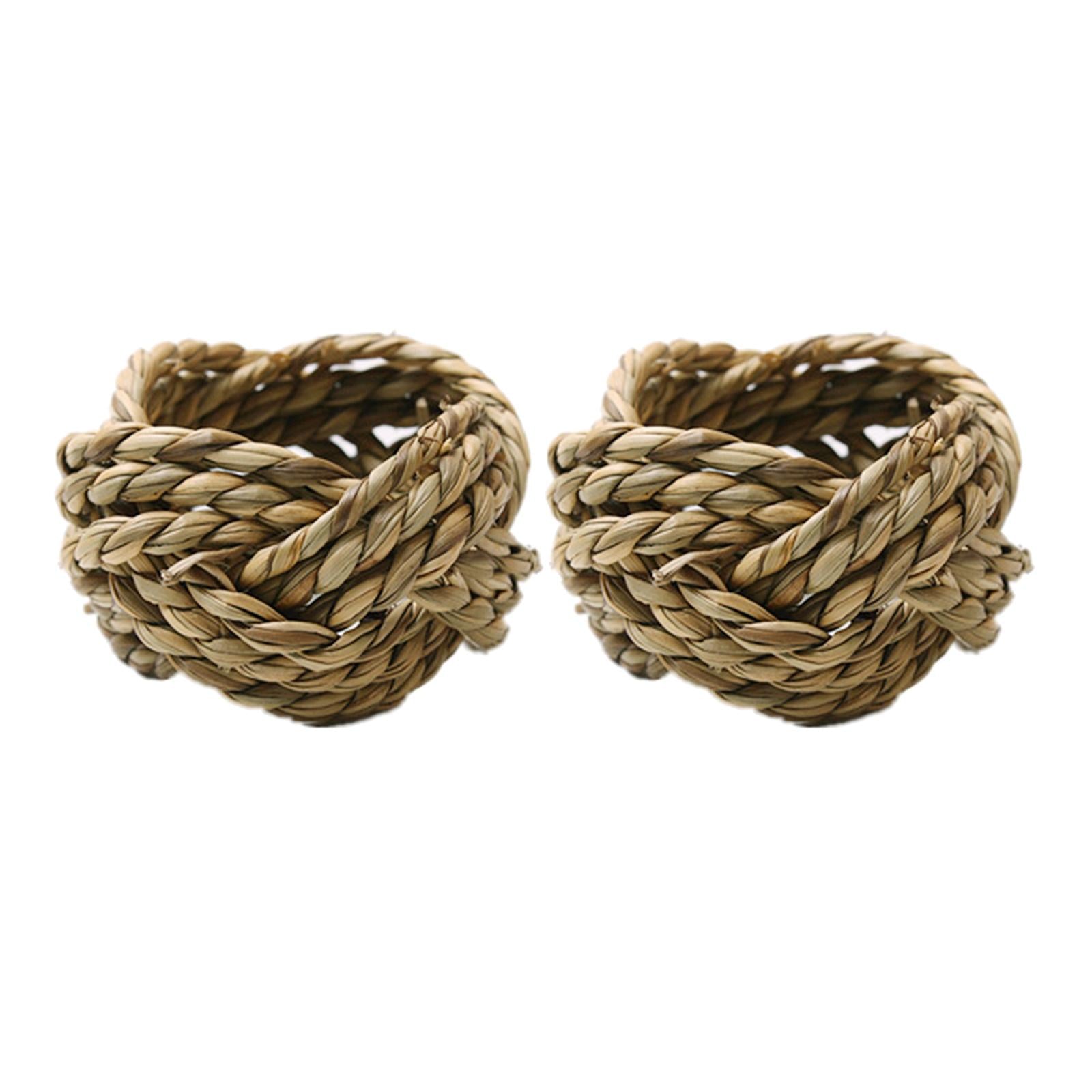 6x Handmade Napkin Rings Napkin Holder for Gathering Kitchen Dinner Table 4.3x4.4cm