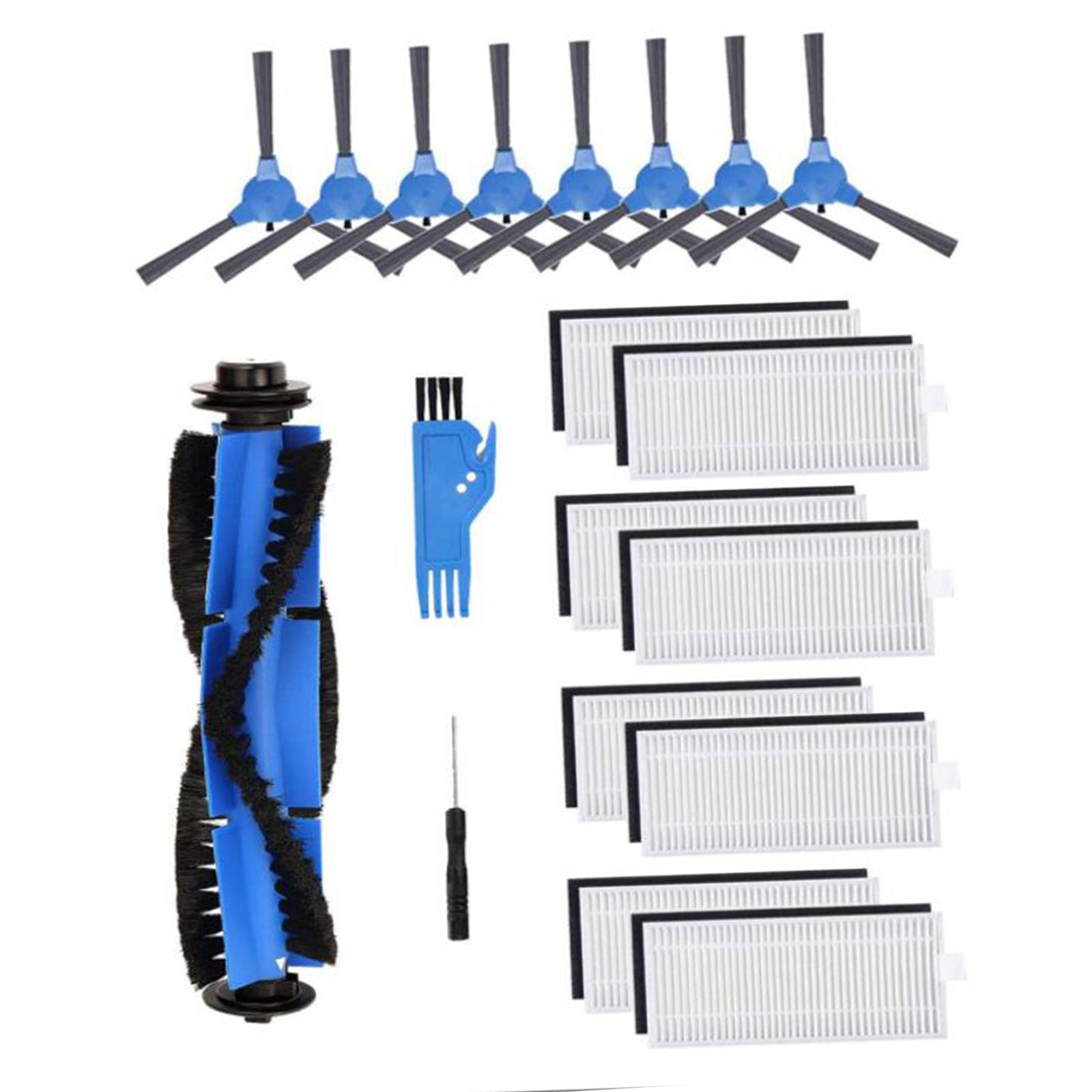 19Pcs Main Brush Flitter Parts Robot Vacuum Cleaner Parts for Robovac 30