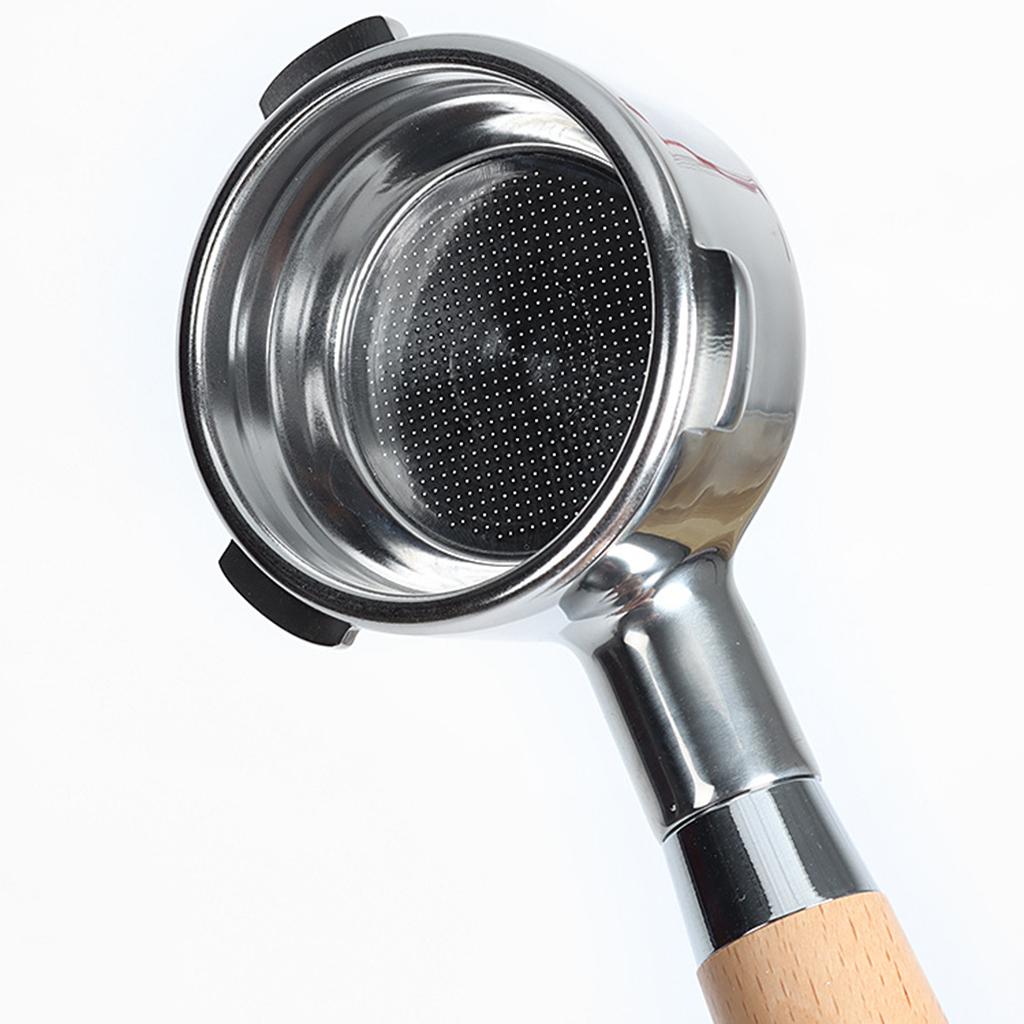 Bottomless Naked Portafilter Coffee Espresso Handle for Coffee Machine Wooden Handle A