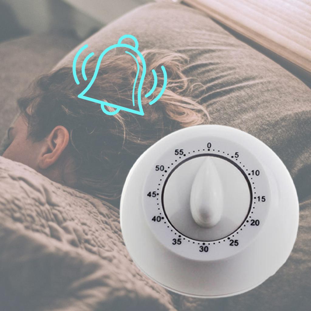 Kitchen Timer Count Down Loud Alarm Egg Timer for Running Baking Salon White