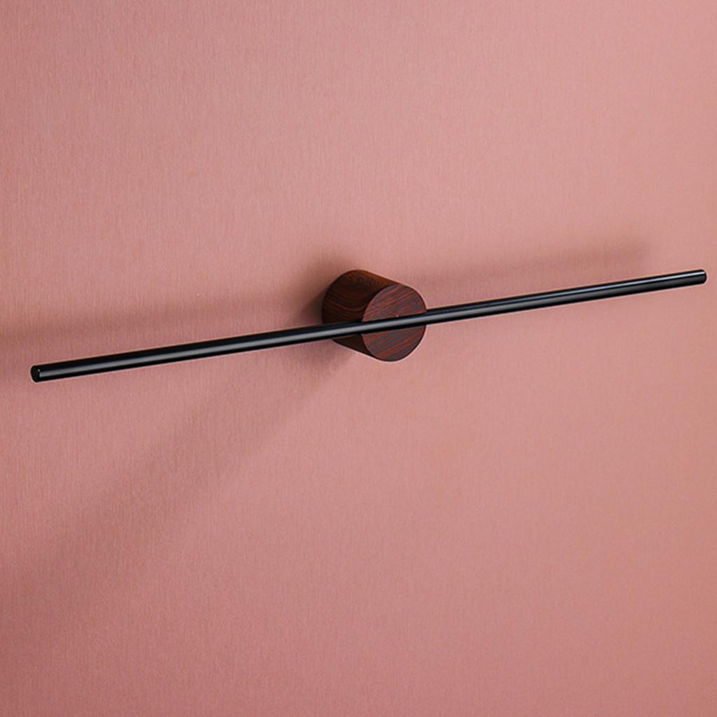 Multifunctional Towel Rack Towel Rail for Balcony Living Room Office Wood grain base 50CM