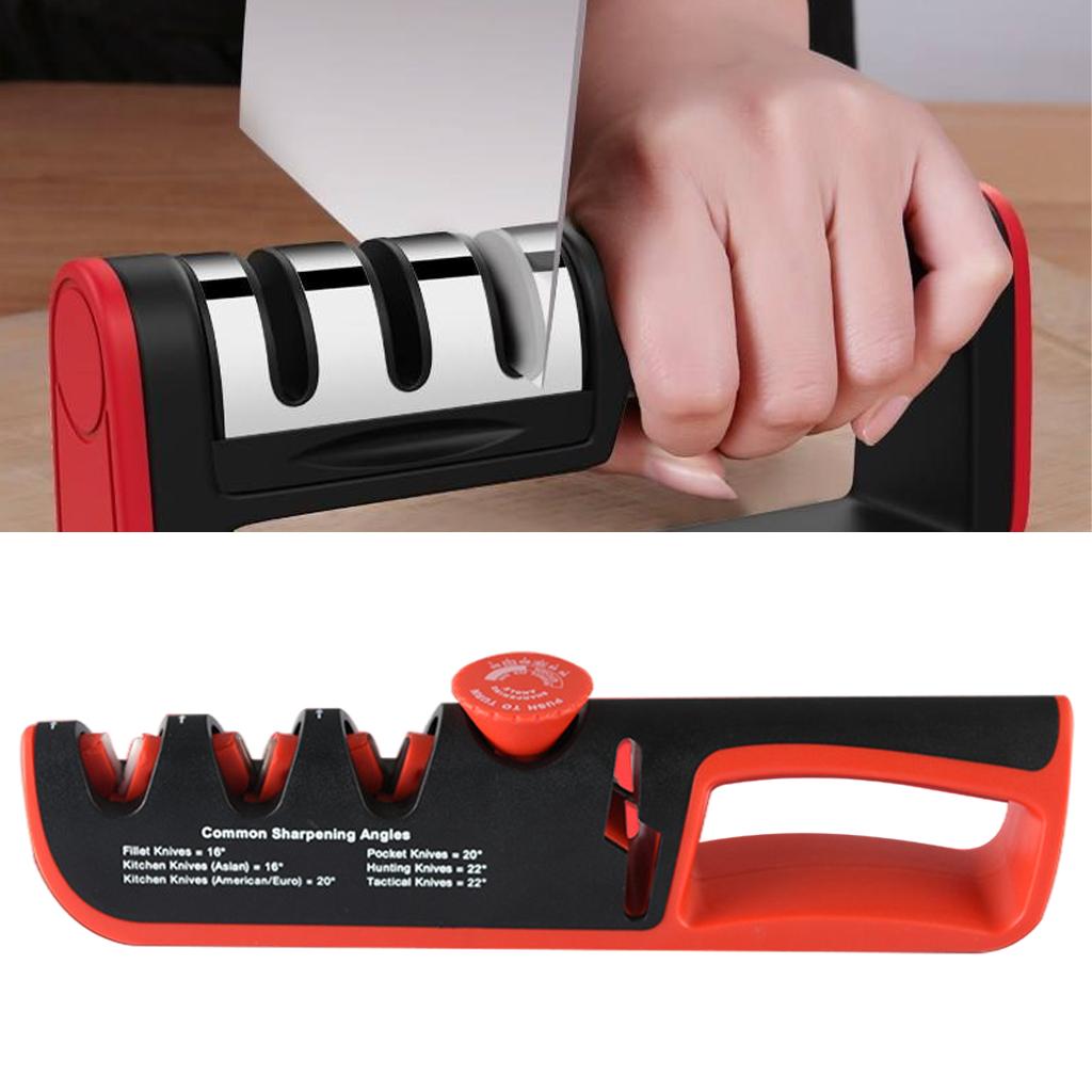 Knife Sharpener Sharpening Tool Manual Sharpener for Knives Red Black