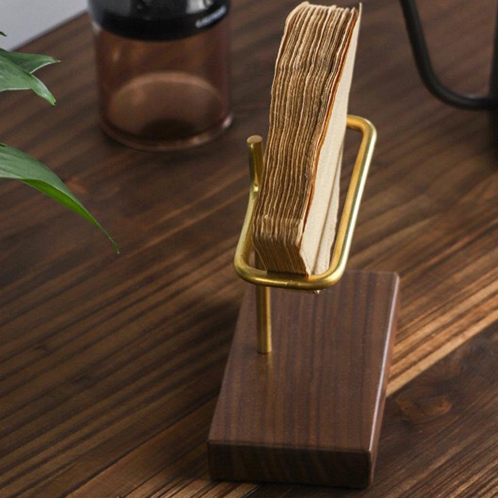Walnut Filter Paper Rack Holder Shelf for Fan-Shape Save Space Kitchen Cafe