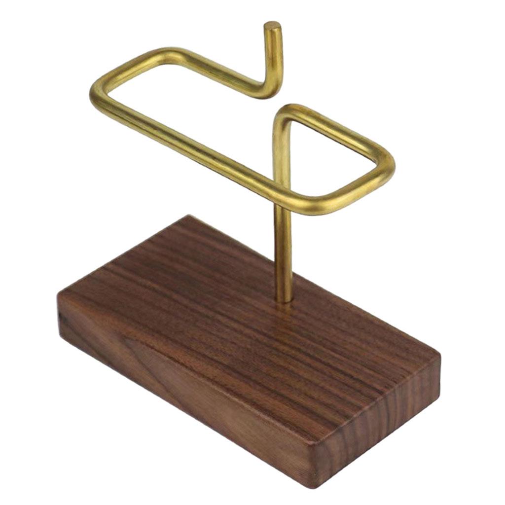 Walnut Filter Paper Rack Holder Shelf for Fan-Shape Save Space Kitchen Cafe