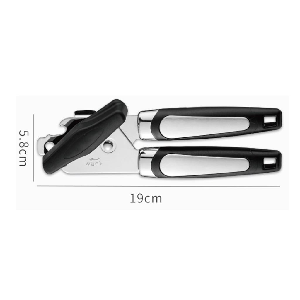 Manual Can Opener Bottle Opener Lid Remover for Beverage Tin Kitchen Safety Opener 2