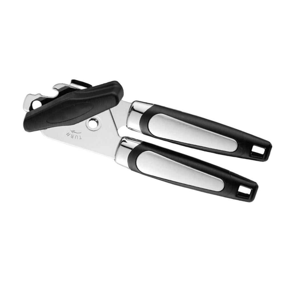 Manual Can Opener Bottle Opener Lid Remover for Beverage Tin Kitchen Safety Opener 2