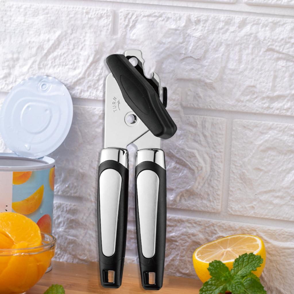 Manual Can Opener Bottle Opener Lid Remover for Beverage Tin Kitchen Safety Opener 2