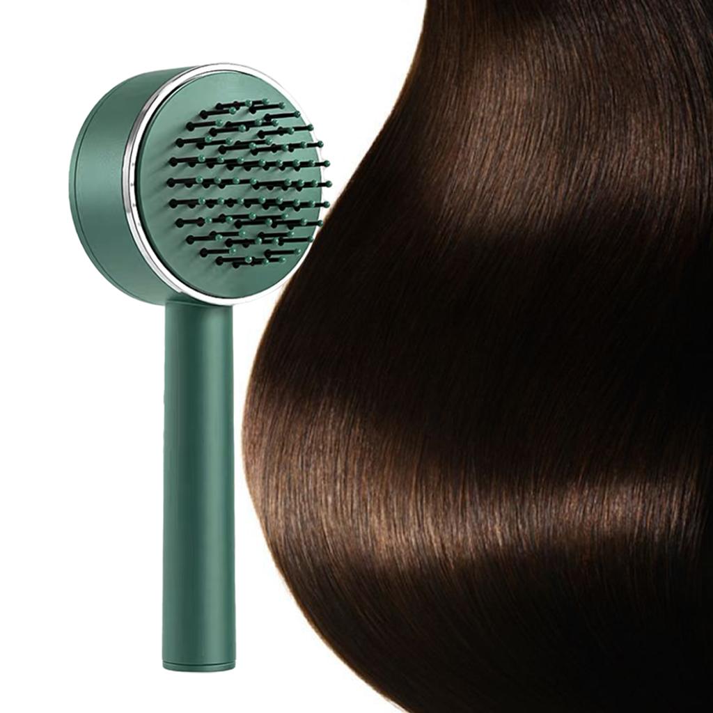 Air Cushion Massage Comb Hairbrush for All Hair Types Smoothing Kids Adults green