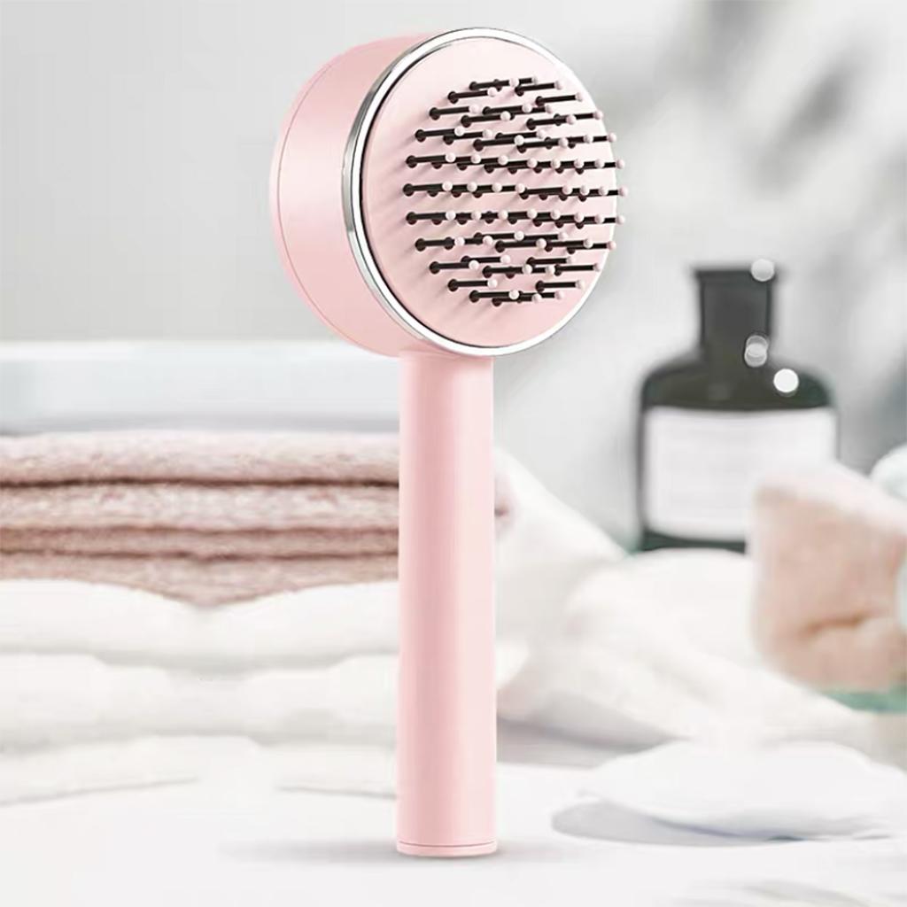 Air Cushion Massage Comb Hairbrush for All Hair Types Smoothing Kids Adults pink