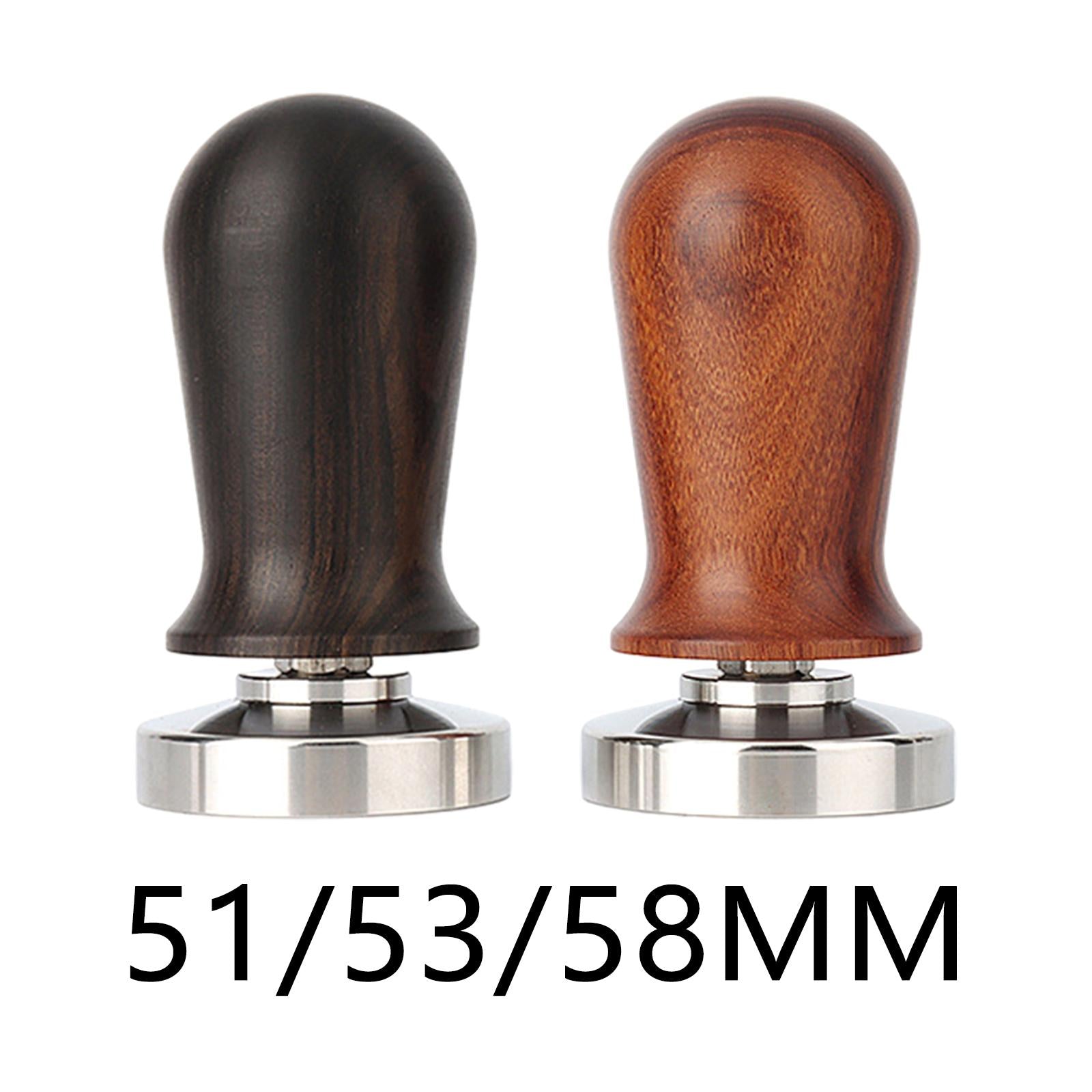 Solid Wood Coffee Tampers Espresso Barista Tools Powder Distribution 51MM Black
