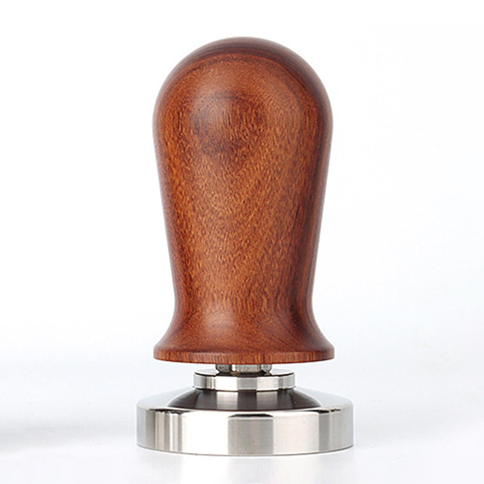 Solid Wood Coffee Tampers Espresso Barista Tools Powder Distribution 53MM Black