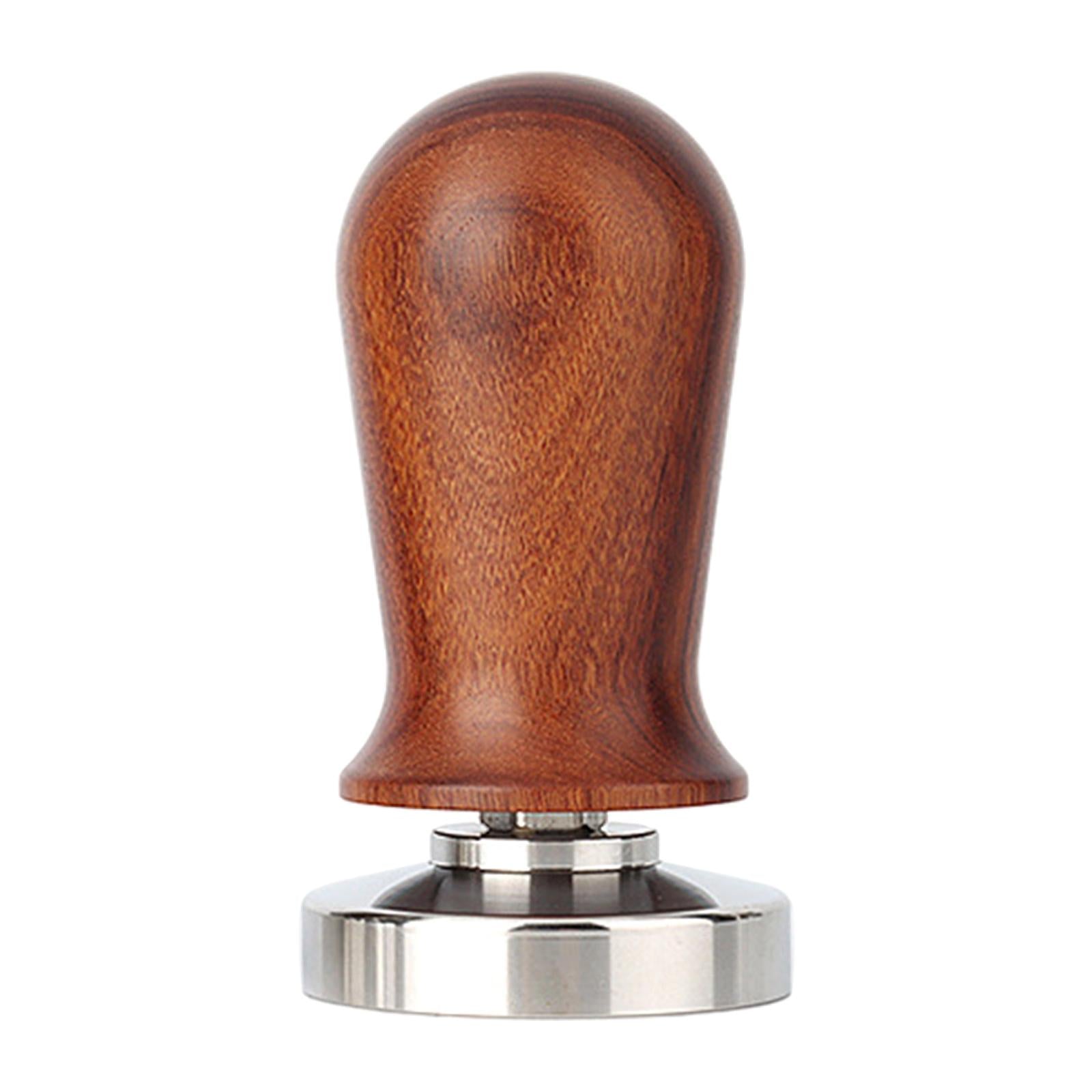 Solid Wood Coffee Tampers Espresso Barista Tools Powder Distribution 53MM Brown
