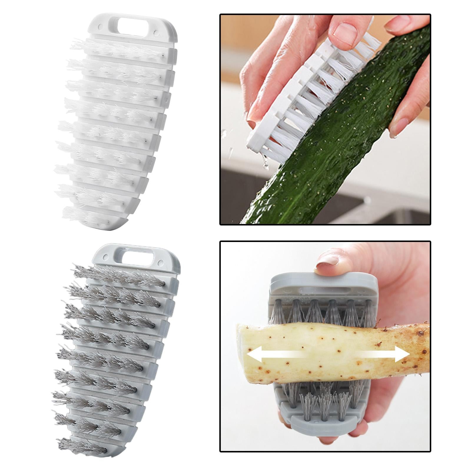 Fruit Vegetable Brush Tile Grout Cleaner Dish Brush Kitchen Tools White