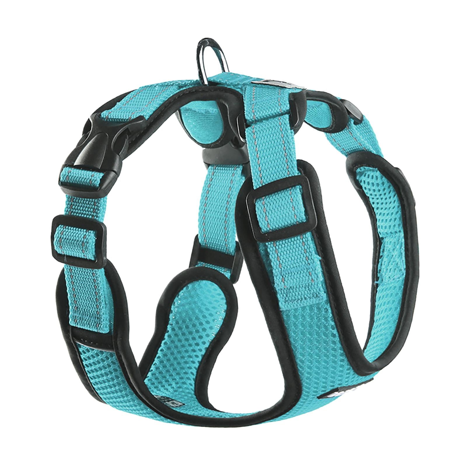 Reflective Dog Harness No Pull Vest Rope for Running Outdoor Lead Walking Blue XL
