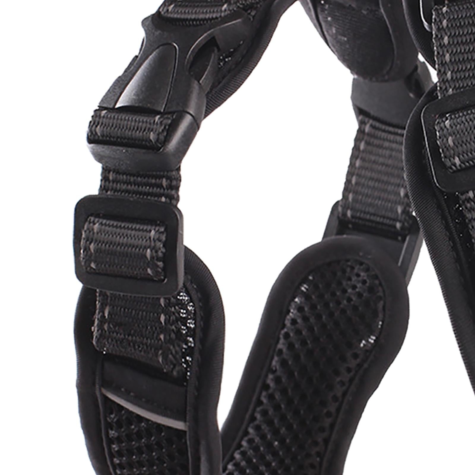 Reflective Dog Harness No Pull Vest Rope for Running Outdoor Lead Walking Black XL