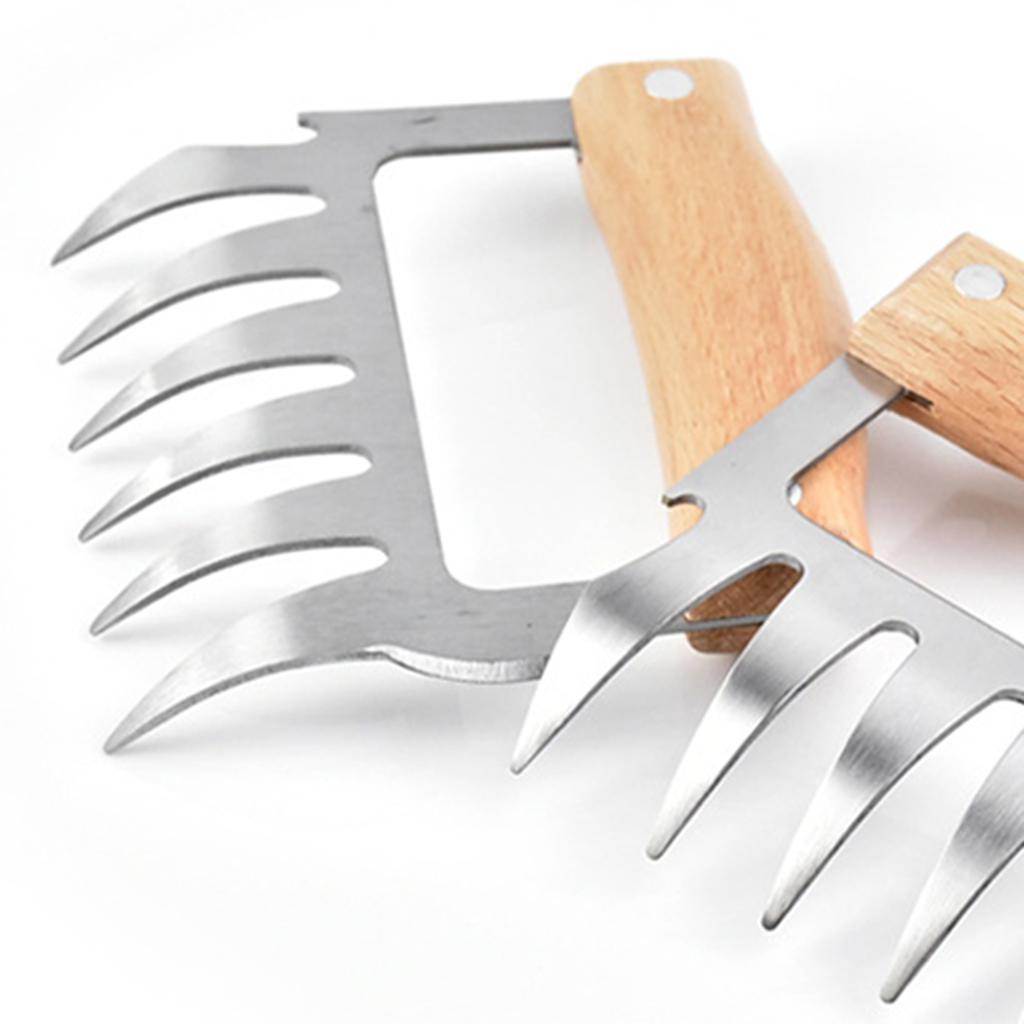 2x Meat Claws Meat Shredder Claws for Grilling Meats Chicken Wood