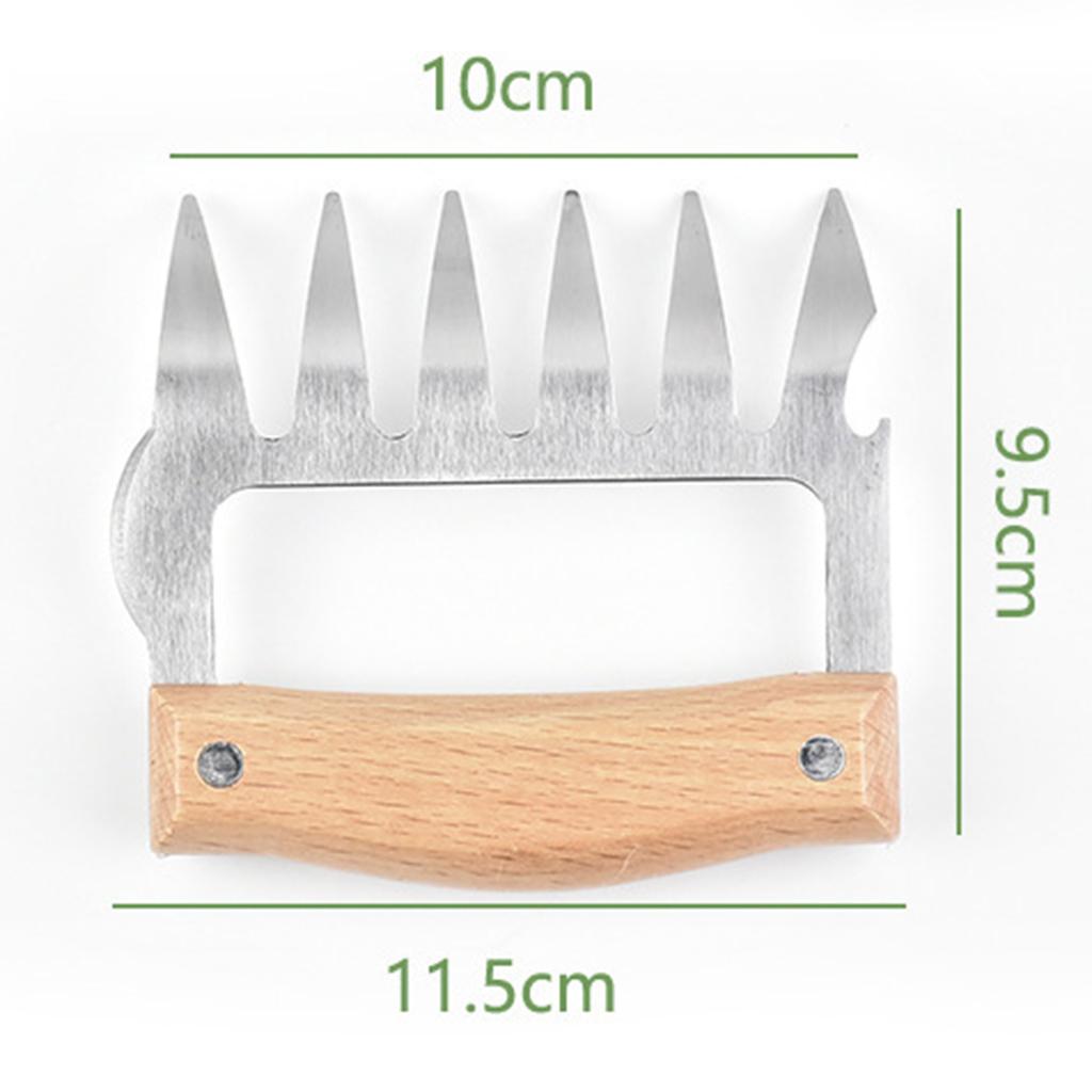 2x Meat Claws Meat Shredder Claws for Grilling Meats Chicken Wood