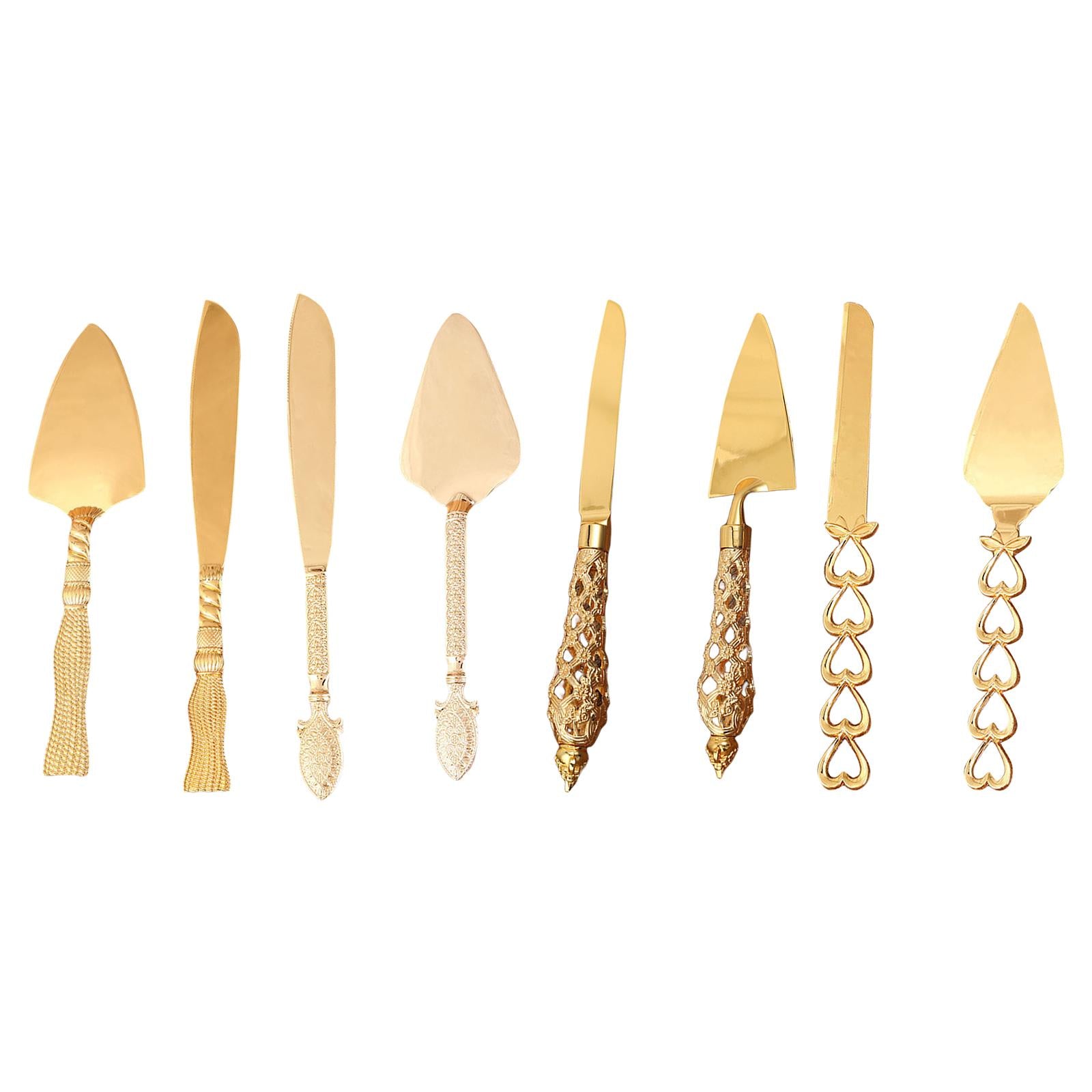 2Pcs Zinc Alloy Cake Shovel Butter Knives for Events Wedding Party Supplies A