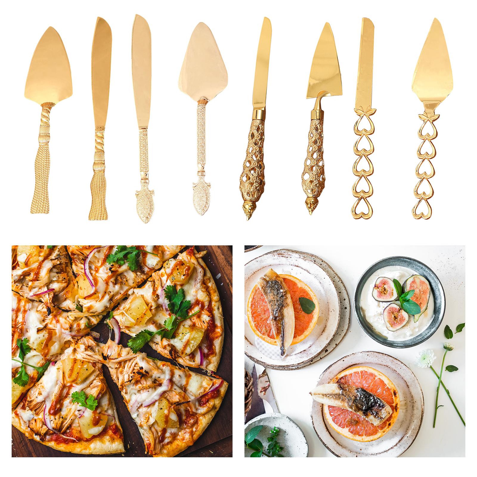 2Pcs Zinc Alloy Cake Shovel Butter Knives for Events Wedding Party Supplies A