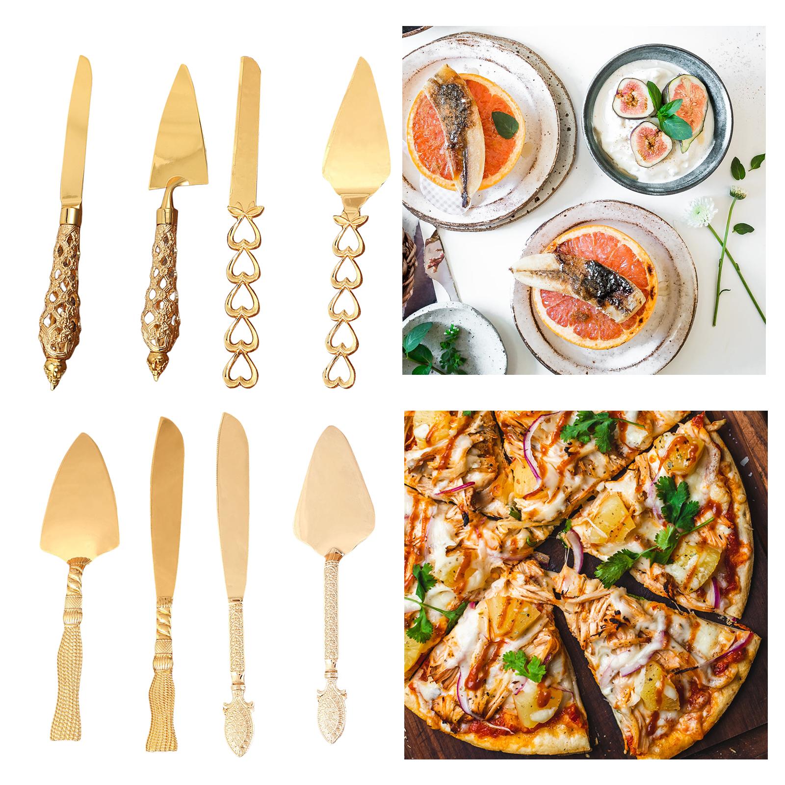 2Pcs Zinc Alloy Cake Shovel Butter Knives for Events Wedding Party Supplies A