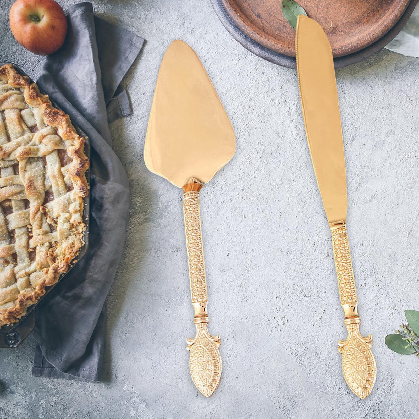 2Pcs Zinc Alloy Cake Shovel Butter Knives for Events Wedding Party Supplies B