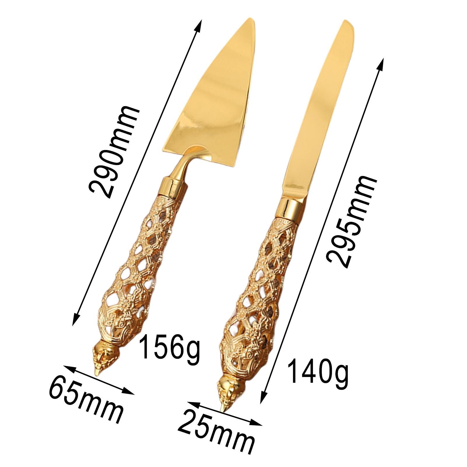 2Pcs Zinc Alloy Cake Shovel Butter Knives for Events Wedding Party Supplies C