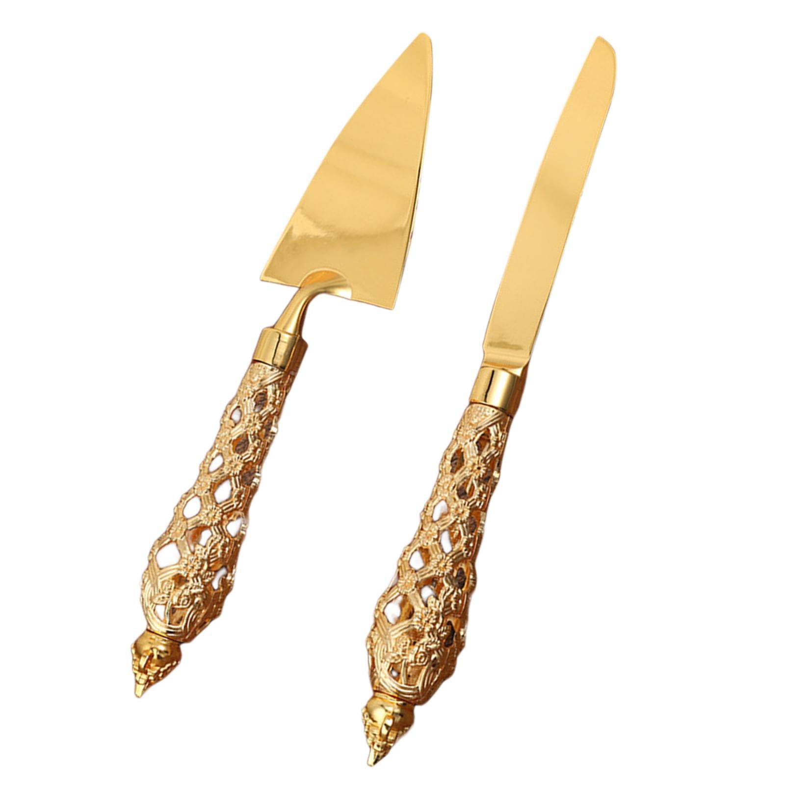 2Pcs Zinc Alloy Cake Shovel Butter Knives for Events Wedding Party Supplies C