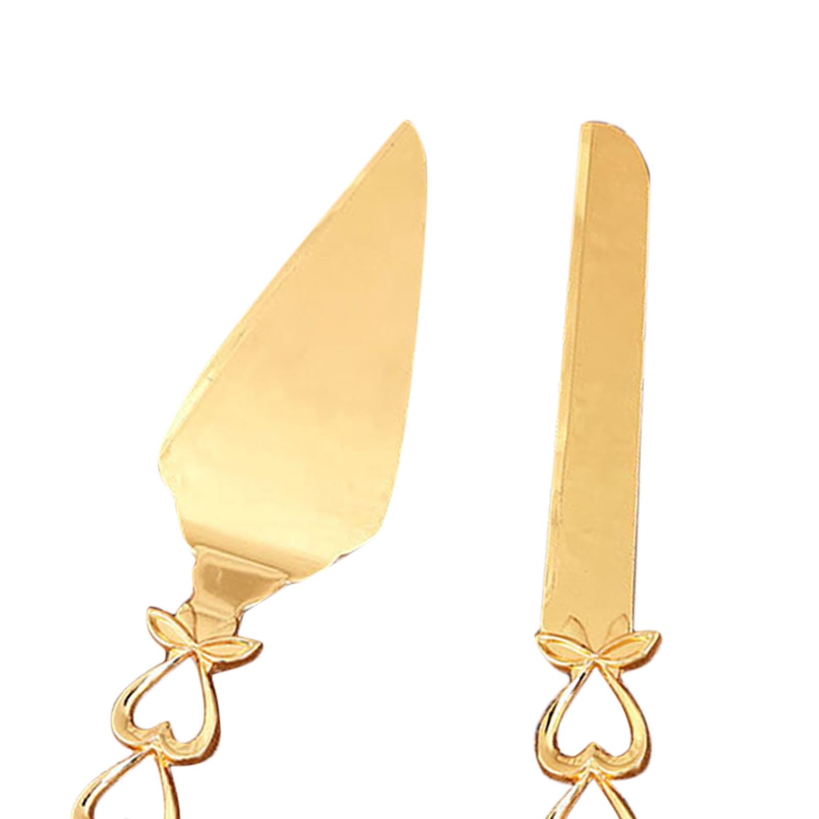 2Pcs Zinc Alloy Cake Shovel Butter Knives for Events Wedding Party Supplies D