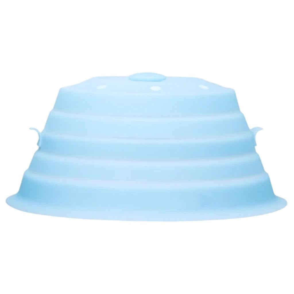 Silicone Microwave Splatter Cover 11 Round Easy Grip Handle for Dishes"