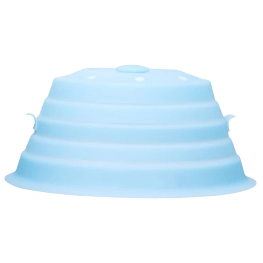 Silicone Microwave Splatter Cover 11 Round Easy Grip Handle for Dishes"