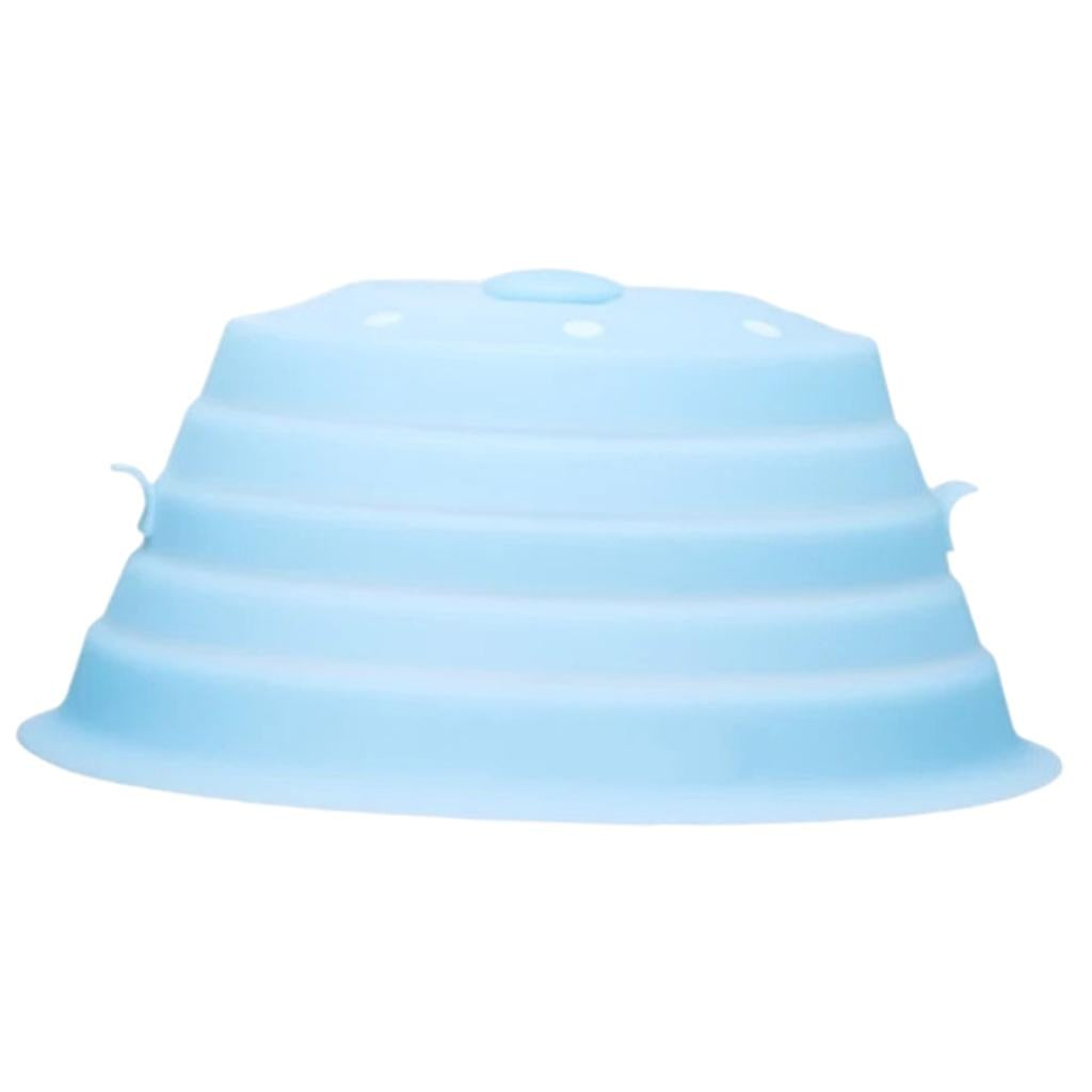 Silicone Microwave Splatter Cover 11 Round Easy Grip Handle for Dishes"