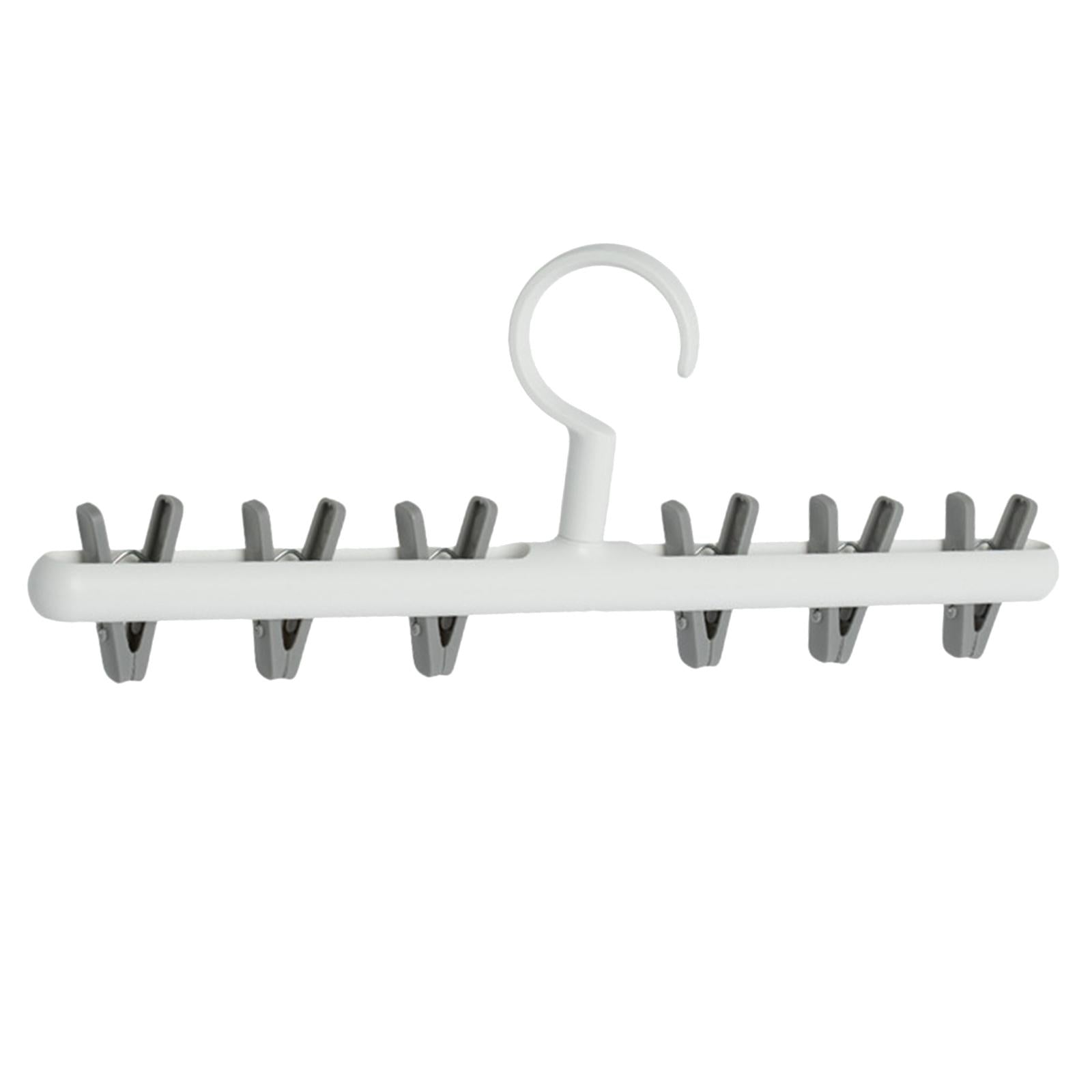 Rotatable Clothes Hanger Organizer Anti-Skid for Scarf Closet Wardrobe White gray