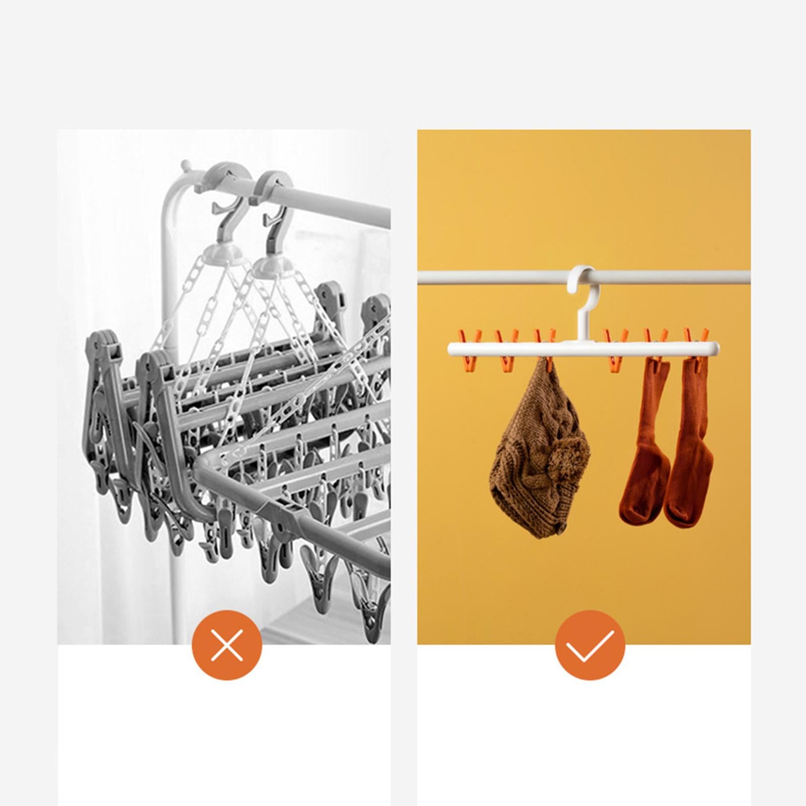 Rotatable Clothes Hanger Organizer Anti-Skid for Scarf Closet Wardrobe Blue white