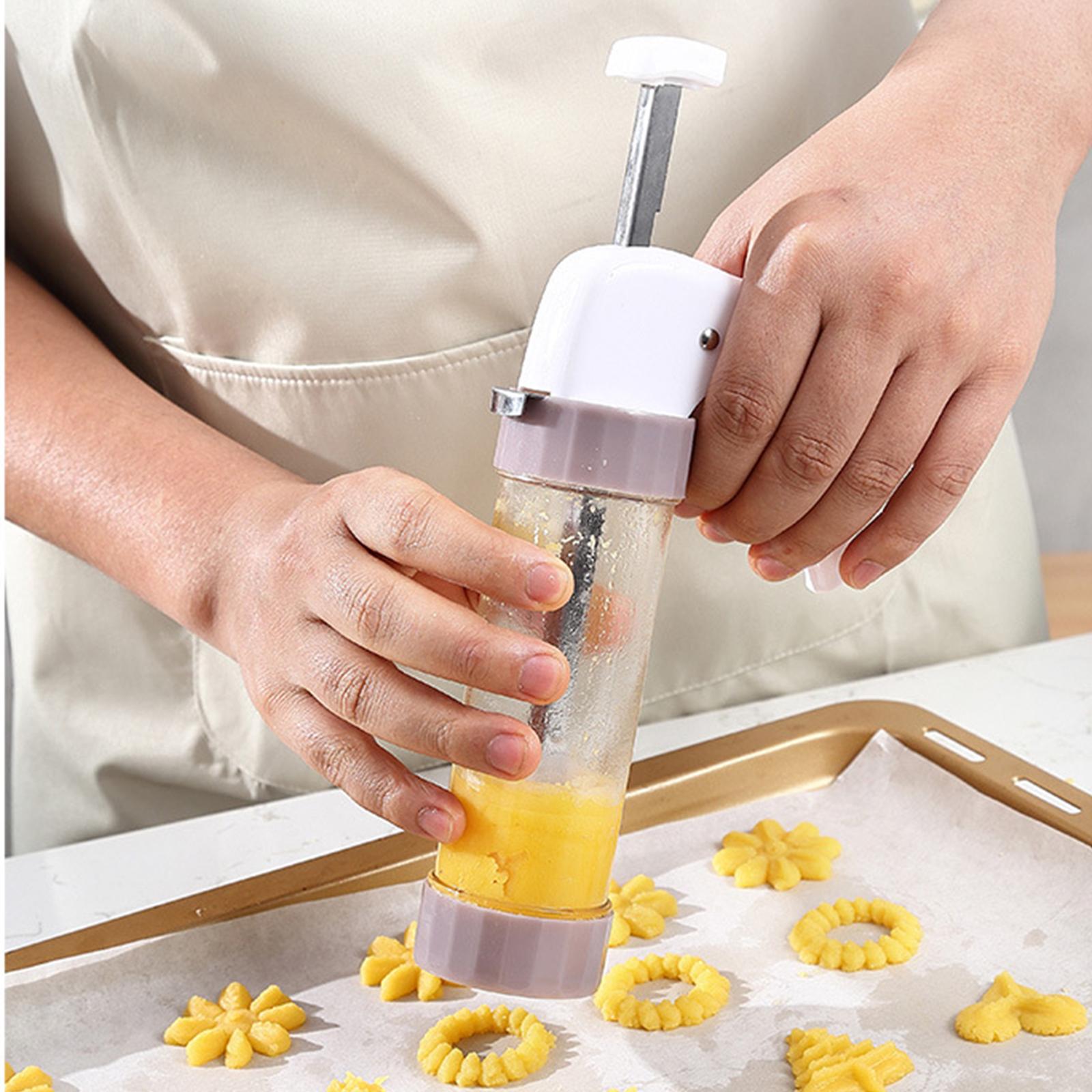 Multifunctional DIY Cookie Press Kit Reusable for Home Kitchen Baking Tools