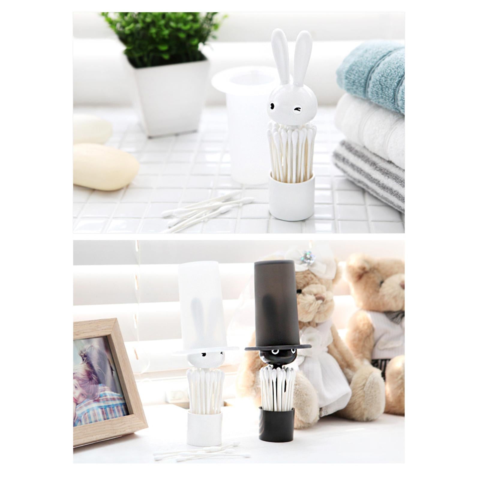 Cute Toothpick Dispensers Plastic Decorative Cartoon for Home white