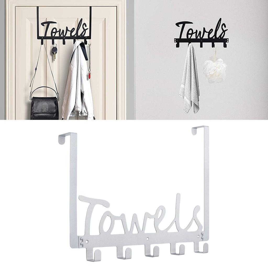 Door Hook Shower Towel Hooks Door Hanger Hook for Entryway White