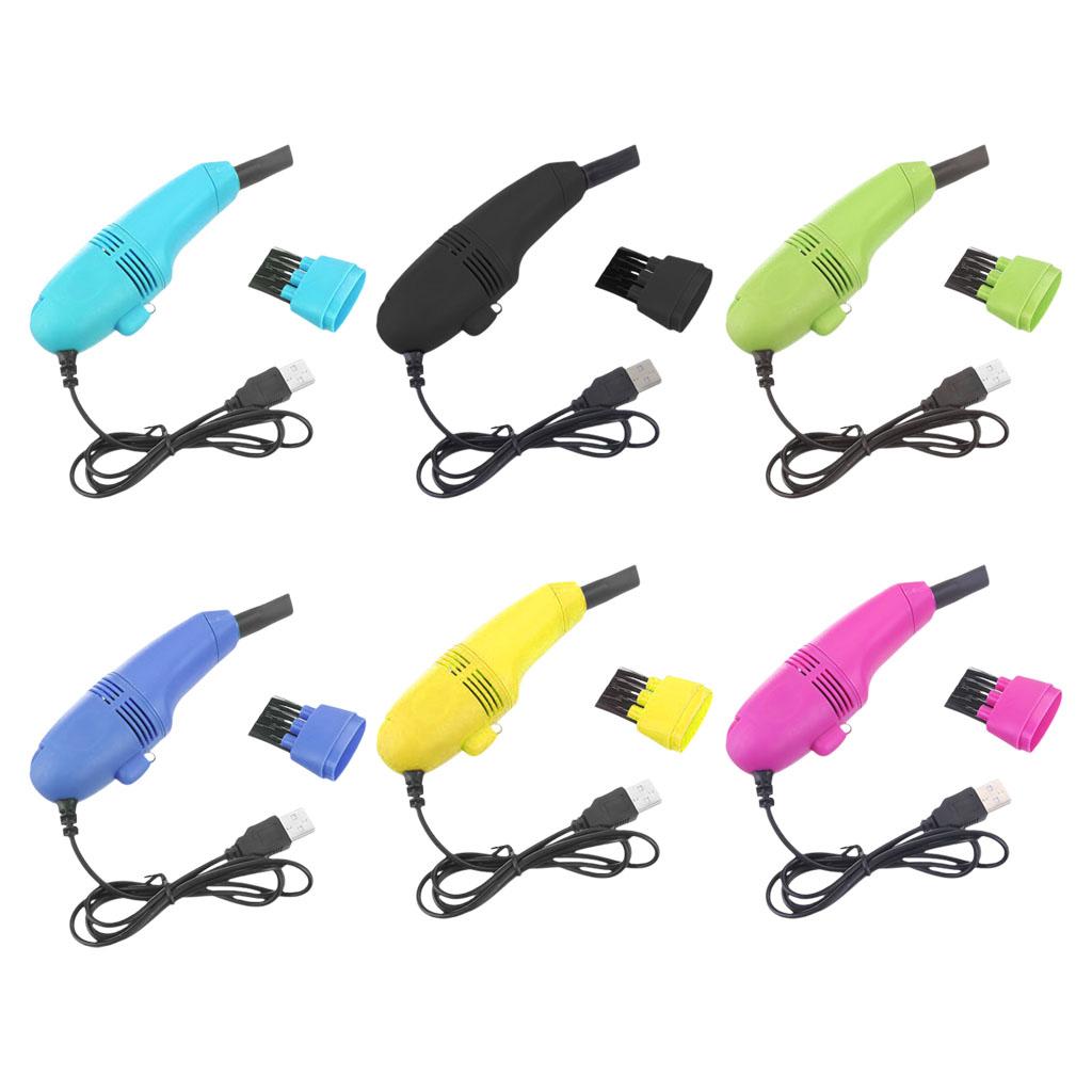 Mini Table Dust Sweeper Dust Collector Brush for Car PC Camera Pet Hairs Sky Blue